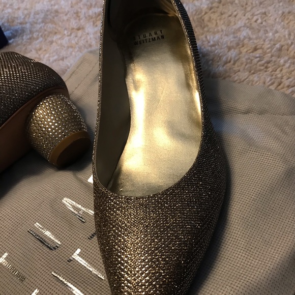 Stuart Weitzman Pocoglobe Platinum Noir Size 9N - Picture 6 of 13